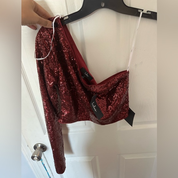 lulus jackpot sequin one shoulder set - Picture 3 of 6